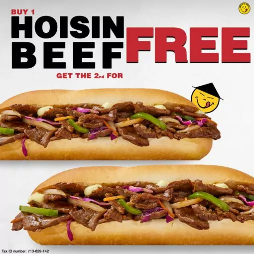 Buy 1 Hoisin Beef Get the 2nd for Free 1