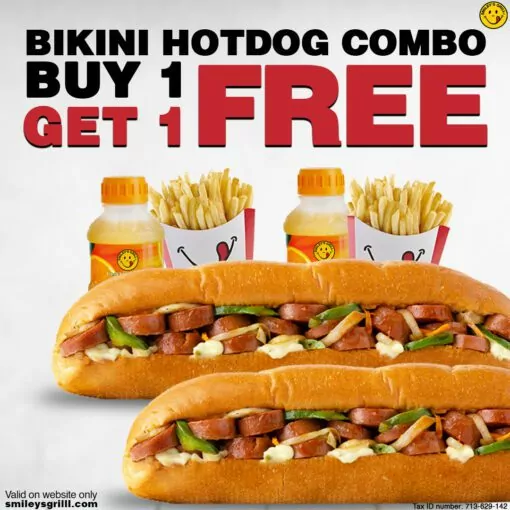 Buy 1 Bikini Hotdog Combo & Get 1 FREE 1
